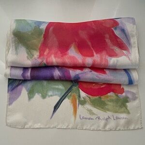 NWT 100%Silk Scarf Length 53”/ 12,5” LAUREN RALPH LAUREN  Colorful